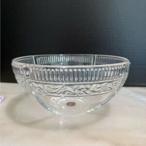 German Made Cut Clear Glass 8” Bowl Walther Glass